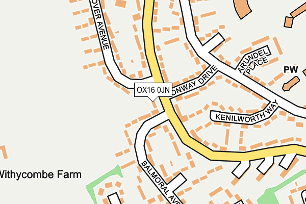OX16 0JN map - OS OpenMap – Local (Ordnance Survey) OX16 0JN map - OS OpenMap – Local (Ordnance Survey)