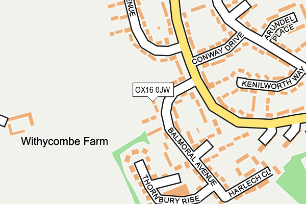 OX16 0JW map - OS OpenMap – Local (Ordnance Survey) OX16 0JW map - OS OpenMap – Local (Ordnance Survey)