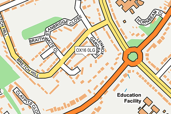OX16 0LG map - OS OpenMap – Local (Ordnance Survey) OX16 0LG map - OS OpenMap – Local (Ordnance Survey)