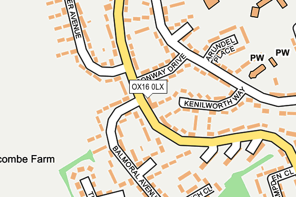 OX16 0LX map - OS OpenMap – Local (Ordnance Survey) OX16 0LX map - OS OpenMap – Local (Ordnance Survey)