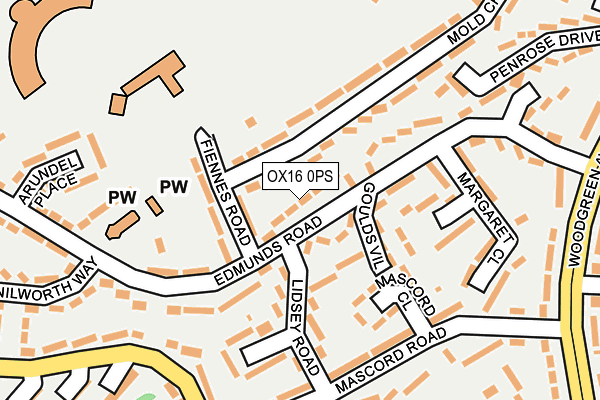 OX16 0PS map - OS OpenMap – Local (Ordnance Survey) OX16 0PS map - OS OpenMap – Local (Ordnance Survey)