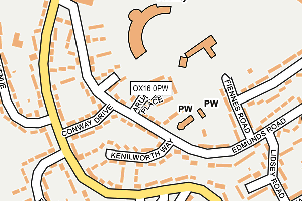 OX16 0PW map - OS OpenMap – Local (Ordnance Survey) OX16 0PW map - OS OpenMap – Local (Ordnance Survey)