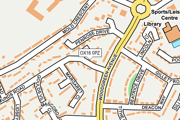 OX16 0PZ map - OS OpenMap – Local (Ordnance Survey) OX16 0PZ map - OS OpenMap – Local (Ordnance Survey)