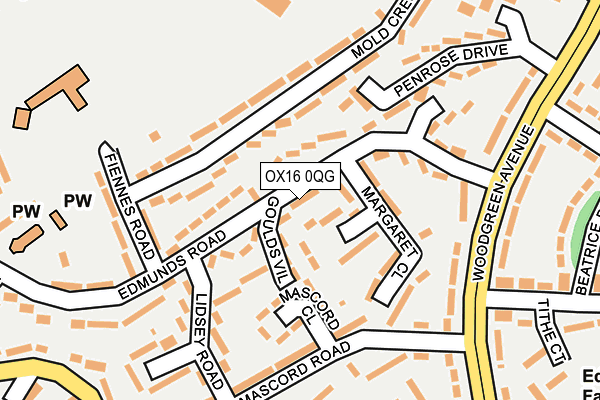 OX16 0QG map - OS OpenMap – Local (Ordnance Survey) OX16 0QG map - OS OpenMap – Local (Ordnance Survey)