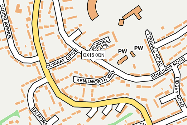 OX16 0QN map - OS OpenMap – Local (Ordnance Survey) OX16 0QN map - OS OpenMap – Local (Ordnance Survey)