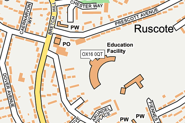 OX16 0QT map - OS OpenMap – Local (Ordnance Survey)