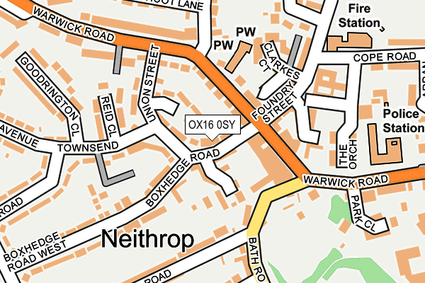 OX16 0SY map - OS OpenMap – Local (Ordnance Survey) OX16 0SY map - OS OpenMap – Local (Ordnance Survey)