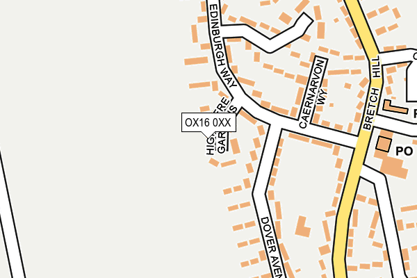 OX16 0XX map - OS OpenMap – Local (Ordnance Survey) OX16 0XX map - OS OpenMap – Local (Ordnance Survey)