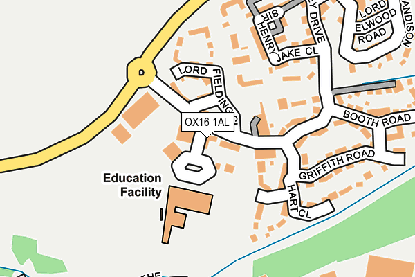 OX16 1AL map - OS OpenMap – Local (Ordnance Survey)