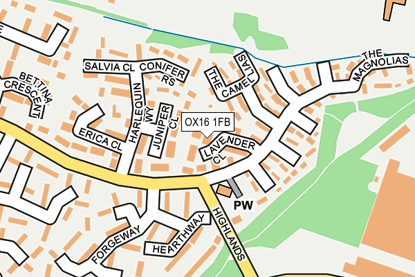 OX16 1FB map - OS OpenMap – Local (Ordnance Survey) OX16 1FB map - OS OpenMap – Local (Ordnance Survey)