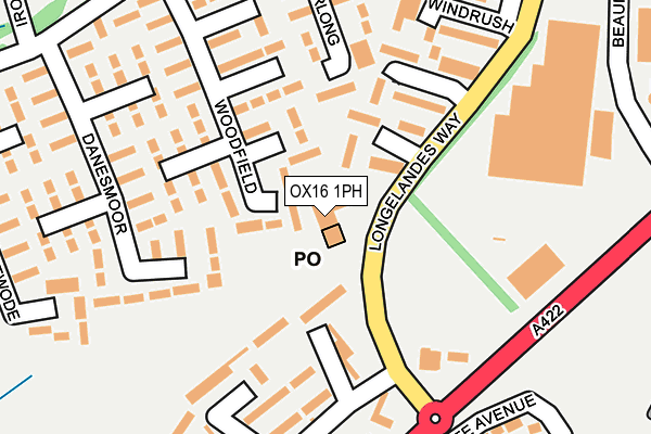 OX16 1PH map - OS OpenMap – Local (Ordnance Survey) OX16 1PH map - OS OpenMap – Local (Ordnance Survey)