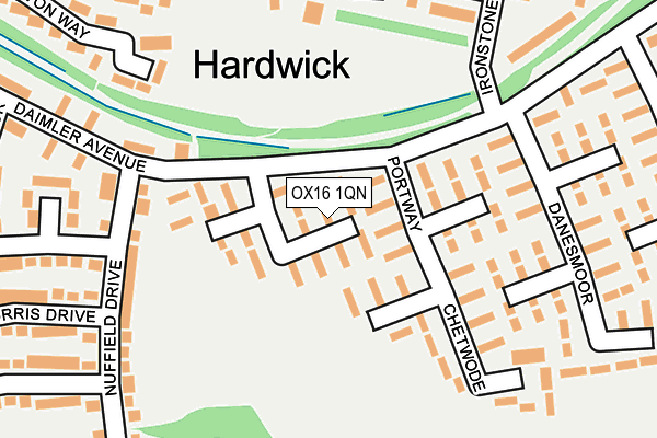 OX16 1QN map - OS OpenMap – Local (Ordnance Survey)