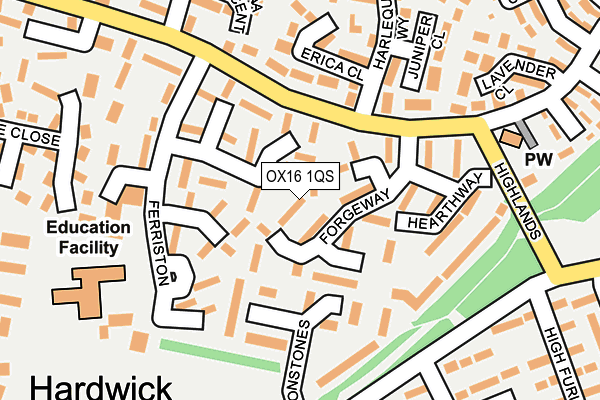 OX16 1QS map - OS OpenMap – Local (Ordnance Survey) OX16 1QS map - OS OpenMap – Local (Ordnance Survey)