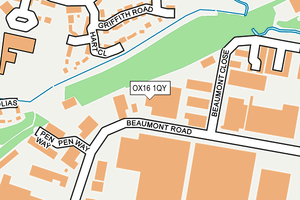 OX16 1QY map - OS OpenMap – Local (Ordnance Survey) OX16 1QY map - OS OpenMap – Local (Ordnance Survey)