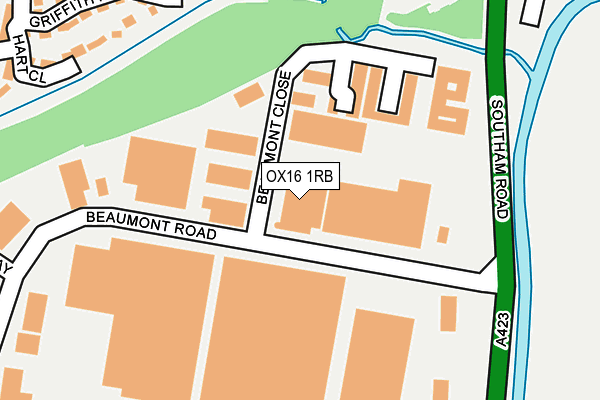 OX16 1RB map - OS OpenMap – Local (Ordnance Survey) OX16 1RB map - OS OpenMap – Local (Ordnance Survey)