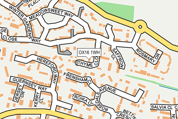 OX16 1WH map - OS OpenMap – Local (Ordnance Survey)