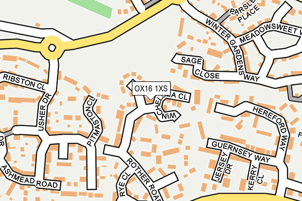 OX16 1XS map - OS OpenMap – Local (Ordnance Survey) OX16 1XS map - OS OpenMap – Local (Ordnance Survey)