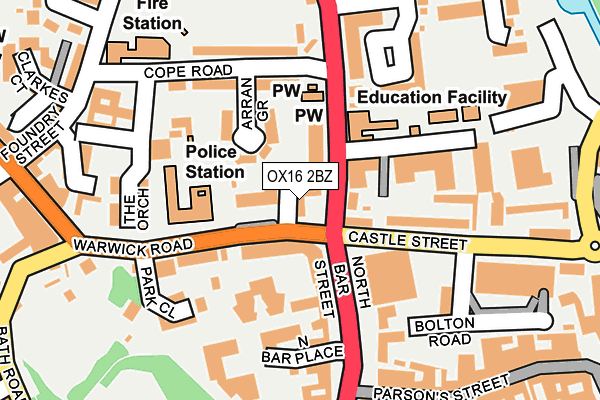 OX16 2BZ map - OS OpenMap – Local (Ordnance Survey) OX16 2BZ map - OS OpenMap – Local (Ordnance Survey)