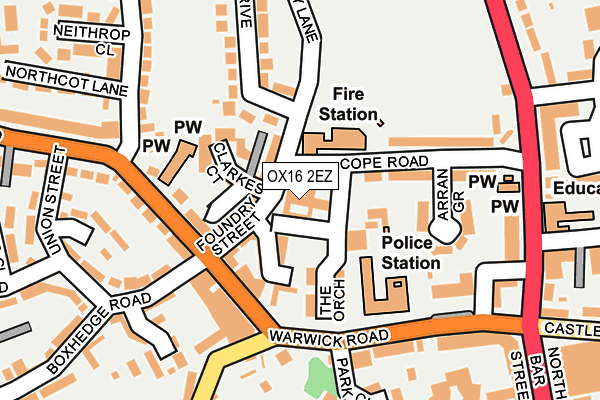 OX16 2EZ map - OS OpenMap – Local (Ordnance Survey) OX16 2EZ map - OS OpenMap – Local (Ordnance Survey)