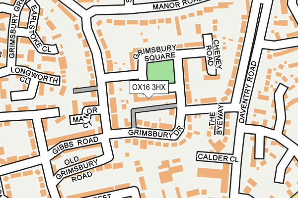 OX16 3HX map - OS OpenMap – Local (Ordnance Survey) OX16 3HX map - OS OpenMap – Local (Ordnance Survey)