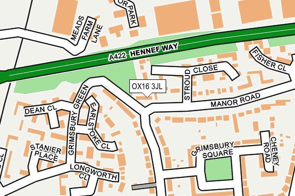 OX16 3JL map - OS OpenMap – Local (Ordnance Survey) OX16 3JL map - OS OpenMap – Local (Ordnance Survey)