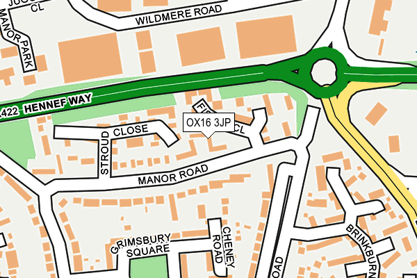 OX16 3JP map - OS OpenMap – Local (Ordnance Survey) OX16 3JP map - OS OpenMap – Local (Ordnance Survey)
