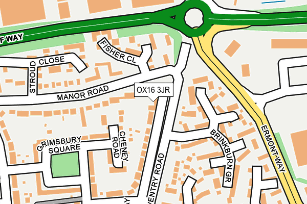 OX16 3JR map - OS OpenMap – Local (Ordnance Survey) OX16 3JR map - OS OpenMap – Local (Ordnance Survey)