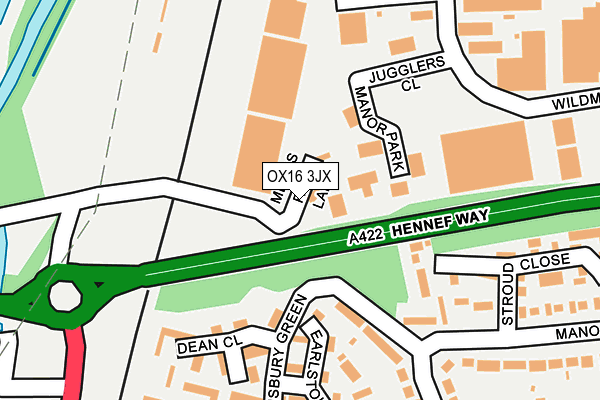 OX16 3JX map - OS OpenMap – Local (Ordnance Survey) OX16 3JX map - OS OpenMap – Local (Ordnance Survey)