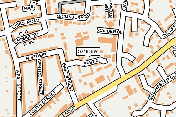 OX16 3LW map - OS OpenMap – Local (Ordnance Survey) OX16 3LW map - OS OpenMap – Local (Ordnance Survey)