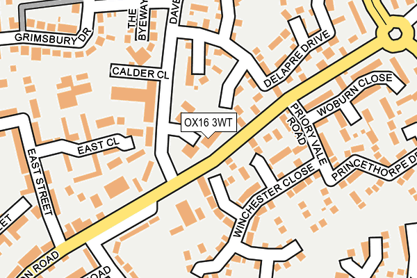 OX16 3WT map - OS OpenMap – Local (Ordnance Survey) OX16 3WT map - OS OpenMap – Local (Ordnance Survey)
