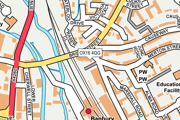 OX16 4QG map - OS OpenMap – Local (Ordnance Survey) OX16 4QG map - OS OpenMap – Local (Ordnance Survey)