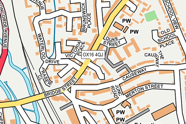 OX16 4QJ map - OS OpenMap – Local (Ordnance Survey) OX16 4QJ map - OS OpenMap – Local (Ordnance Survey)