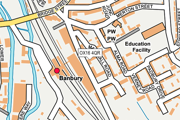OX16 4QR map - OS OpenMap – Local (Ordnance Survey) OX16 4QR map - OS OpenMap – Local (Ordnance Survey)