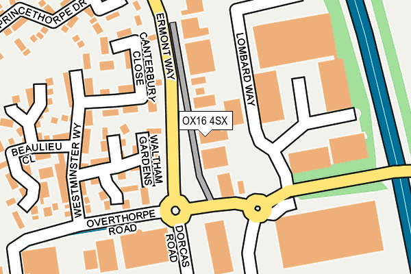 OX16 4SX map - OS OpenMap – Local (Ordnance Survey) OX16 4SX map - OS OpenMap – Local (Ordnance Survey)