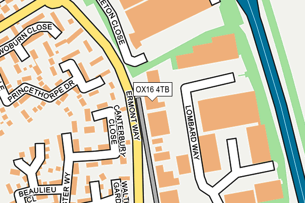 OX16 4TB map - OS OpenMap – Local (Ordnance Survey) OX16 4TB map - OS OpenMap – Local (Ordnance Survey)