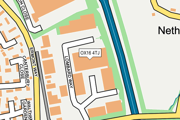 OX16 4TJ map - OS OpenMap – Local (Ordnance Survey) OX16 4TJ map - OS OpenMap – Local (Ordnance Survey)
