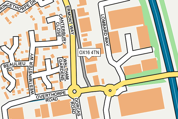 OX16 4TN map - OS OpenMap – Local (Ordnance Survey) OX16 4TN map - OS OpenMap – Local (Ordnance Survey)