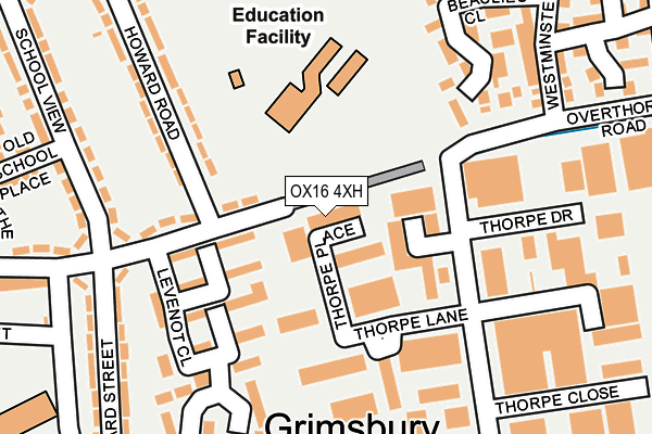 OX16 4XH map - OS OpenMap – Local (Ordnance Survey) OX16 4XH map - OS OpenMap – Local (Ordnance Survey)