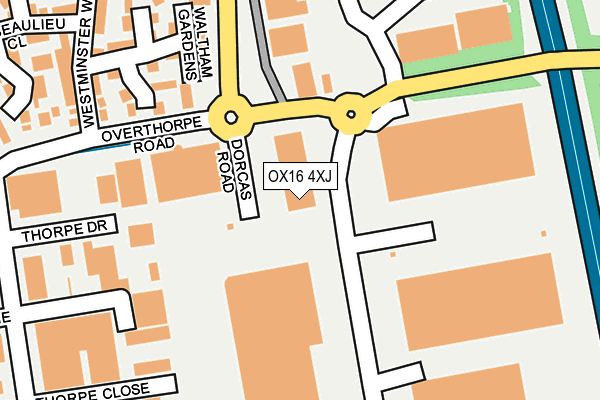 OX16 4XJ map - OS OpenMap – Local (Ordnance Survey) OX16 4XJ map - OS OpenMap – Local (Ordnance Survey)