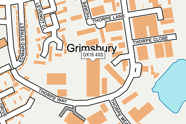OX16 4XS map - OS OpenMap – Local (Ordnance Survey) OX16 4XS map - OS OpenMap – Local (Ordnance Survey)