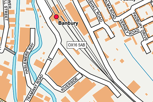 OX16 5AB map - OS OpenMap – Local (Ordnance Survey) OX16 5AB map - OS OpenMap – Local (Ordnance Survey)