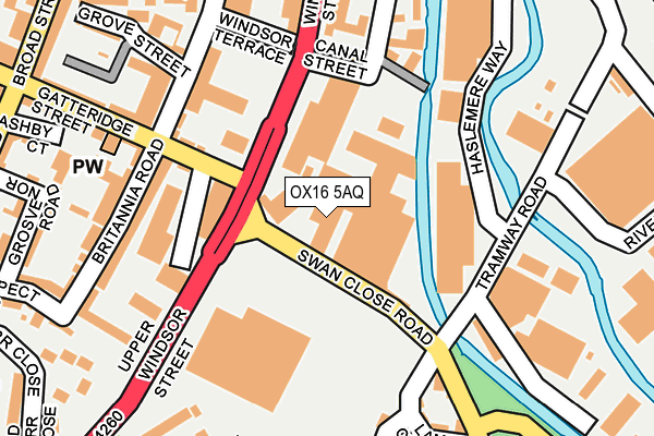 OX16 5AQ map - OS OpenMap – Local (Ordnance Survey) OX16 5AQ map - OS OpenMap – Local (Ordnance Survey)