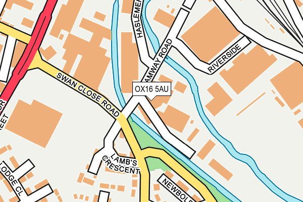 OX16 5AU map - OS OpenMap – Local (Ordnance Survey) OX16 5AU map - OS OpenMap – Local (Ordnance Survey)