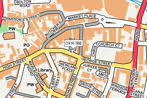 OX16 5BB map - OS OpenMap – Local (Ordnance Survey) OX16 5BB map - OS OpenMap – Local (Ordnance Survey)
