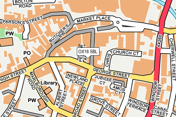 OX16 5BL map - OS OpenMap – Local (Ordnance Survey) OX16 5BL map - OS OpenMap – Local (Ordnance Survey)