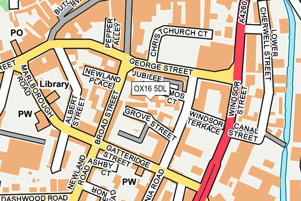 OX16 5DL map - OS OpenMap – Local (Ordnance Survey) OX16 5DL map - OS OpenMap – Local (Ordnance Survey)