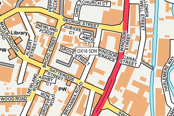 OX16 5DN map - OS OpenMap – Local (Ordnance Survey) OX16 5DN map - OS OpenMap – Local (Ordnance Survey)