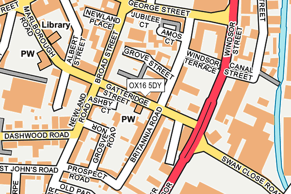 OX16 5DY map - OS OpenMap – Local (Ordnance Survey) OX16 5DY map - OS OpenMap – Local (Ordnance Survey)