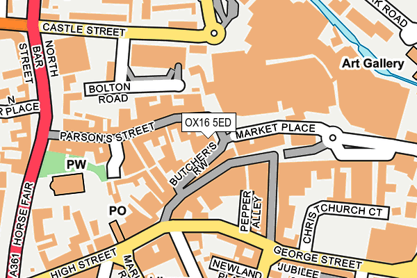 OX16 5ED map - OS OpenMap – Local (Ordnance Survey) OX16 5ED map - OS OpenMap – Local (Ordnance Survey)