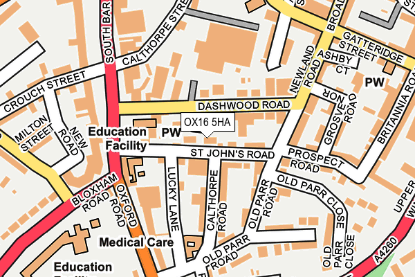 OX16 5HA map - OS OpenMap – Local (Ordnance Survey) OX16 5HA map - OS OpenMap – Local (Ordnance Survey)